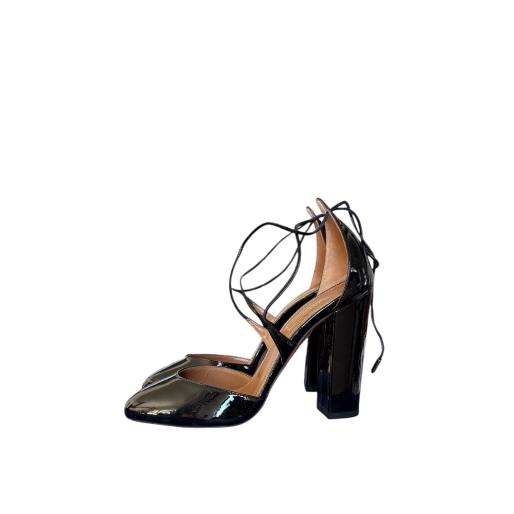Aquazzura Black Patent Leather Heels